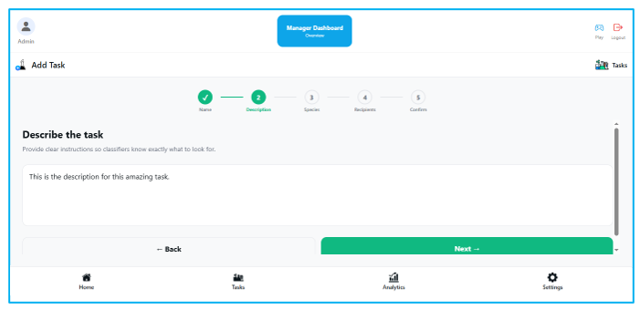 Task description